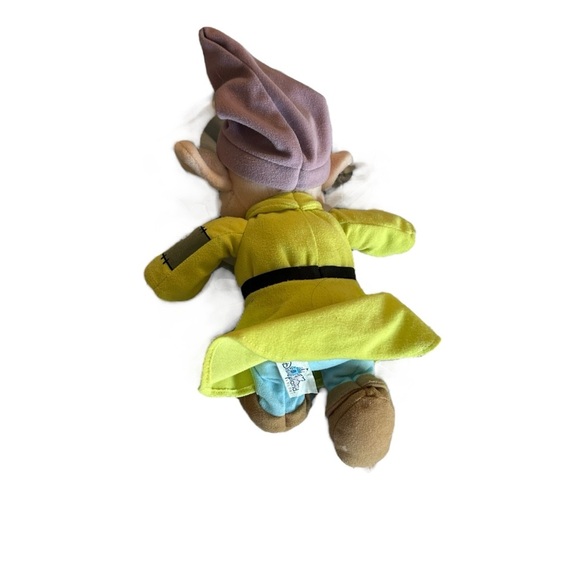 Disney Snow White Dopey Yellow and Brown Stuffed Animal Plush - Picture 2 of 4